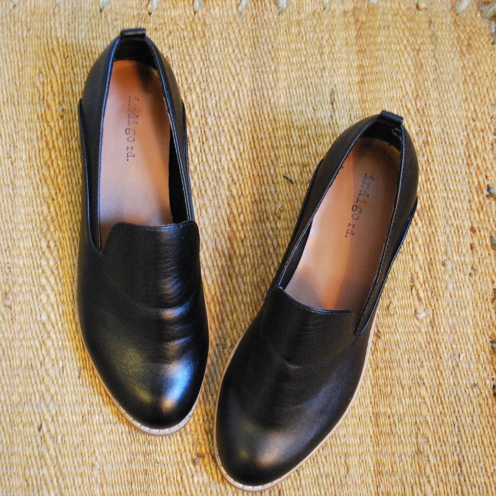 Indigo Rd. Black Hestley Loafers - Vegan Leather